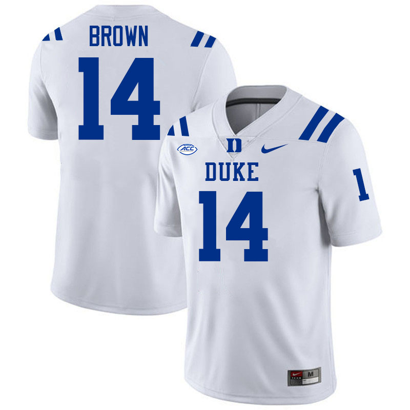 Que'Sean Brown Duke Jersey,Duke Blue Devils #14 Que'Sean Brown Jersey Youth College-White